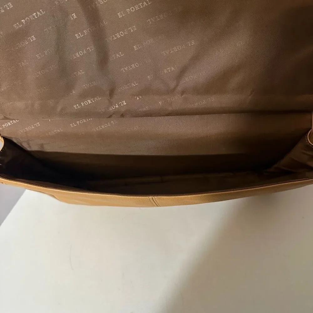 El Portal Tan Leather Bag/Lap Top Holder